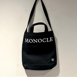 Monocle tote Magazine Market Navy Canvas Shoulder Strap Bag
